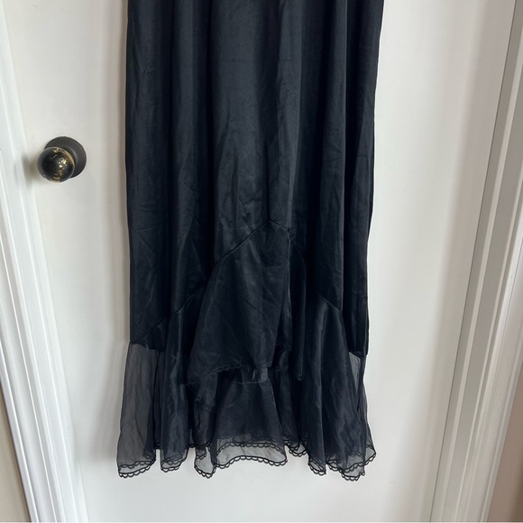 Vintage Avon Fashion Black Lace Delicate Mesh Maxi Nightgown, Size Medium - Picture 3 of 11